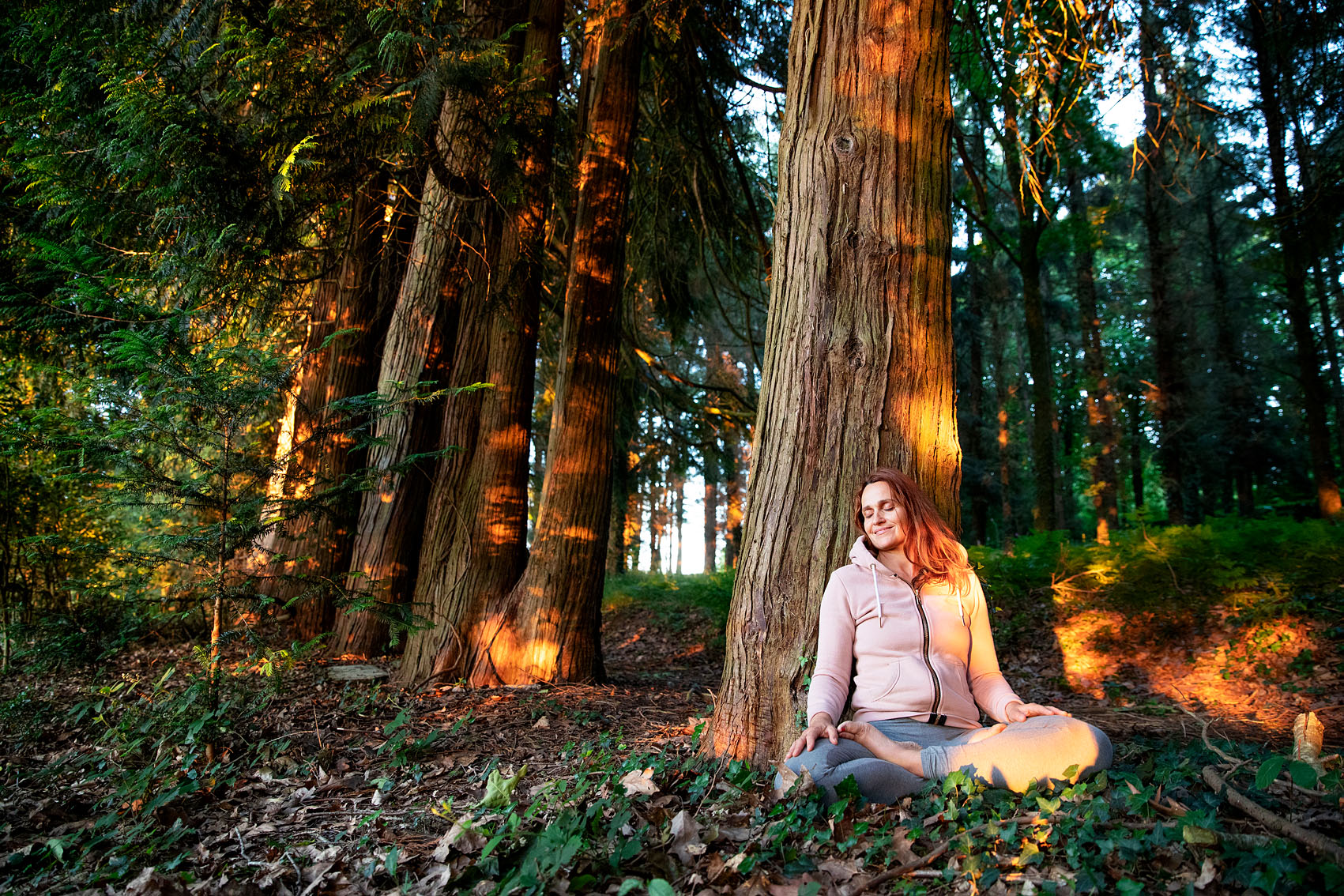 Peggy Ménager créatrice du YogiWalkie. Le Yoga dans les bois du Pays de Redon.