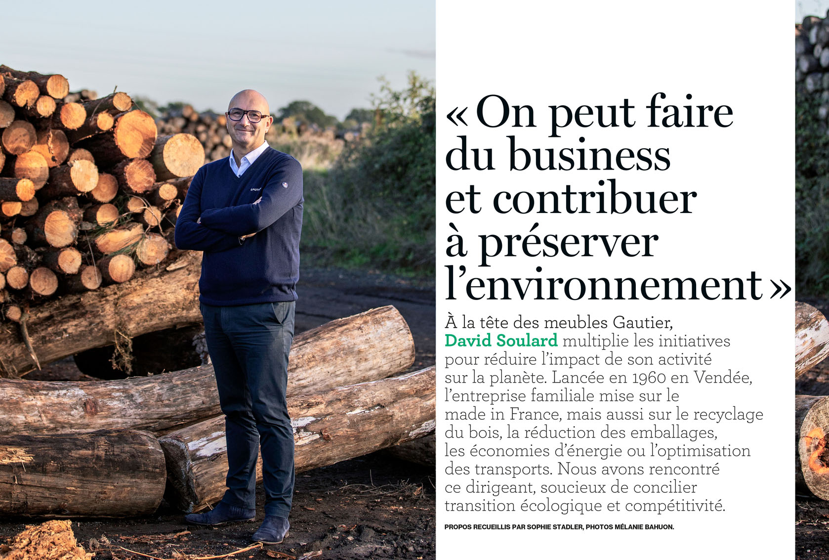 David Soulard, DG des meubles Gautier pour Le Parisien Weekend.