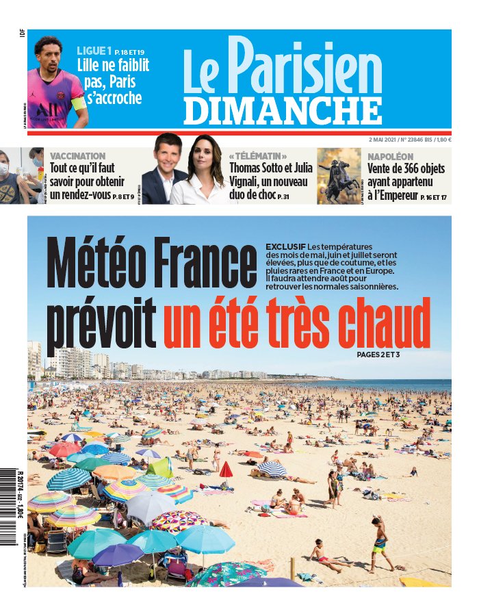 Le Parisien / Aujourd'hui en France du 2 mai 2021