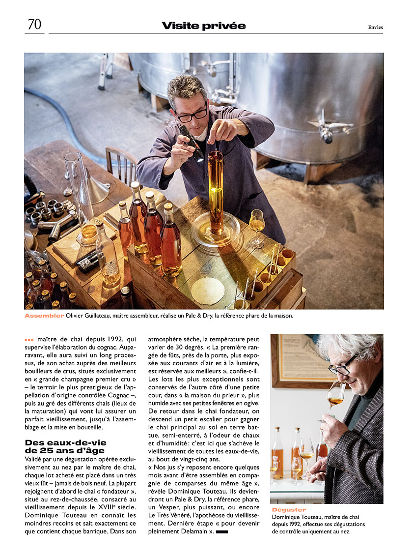 Le Parisien Week-end du 21 juin 2019.
Visite privée de la maison de cognac Delamain.
Article Rachelle Lemoine.